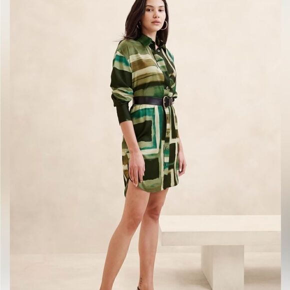 Banana Republic SATIN
MINI SHIRTDRESS - Picture 1 of 4
